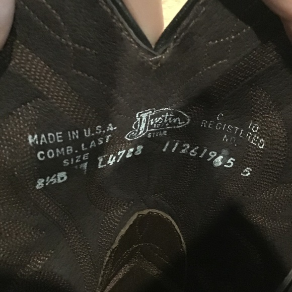 SALE❗️JUSTIN CHOCOLATE IGUANA LIZARD NARROW TOE - Picture 14 of 16